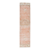 Pale Red & Beige Turkish Runner Rug, 71x301Cm