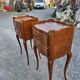 Pair of Louis XV style bedside tables in solid cherry wood.