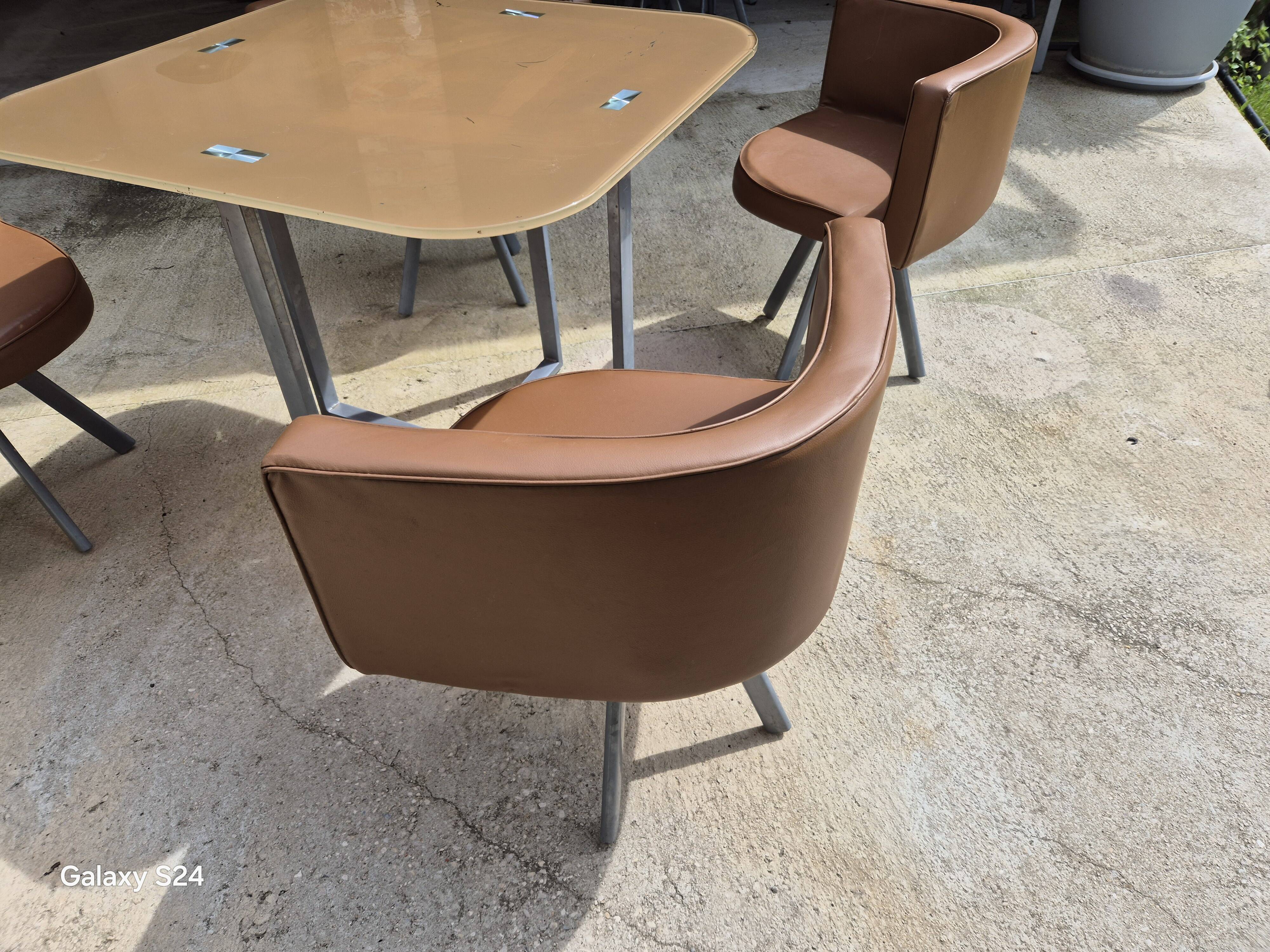 Vintage mosaic table and chairs