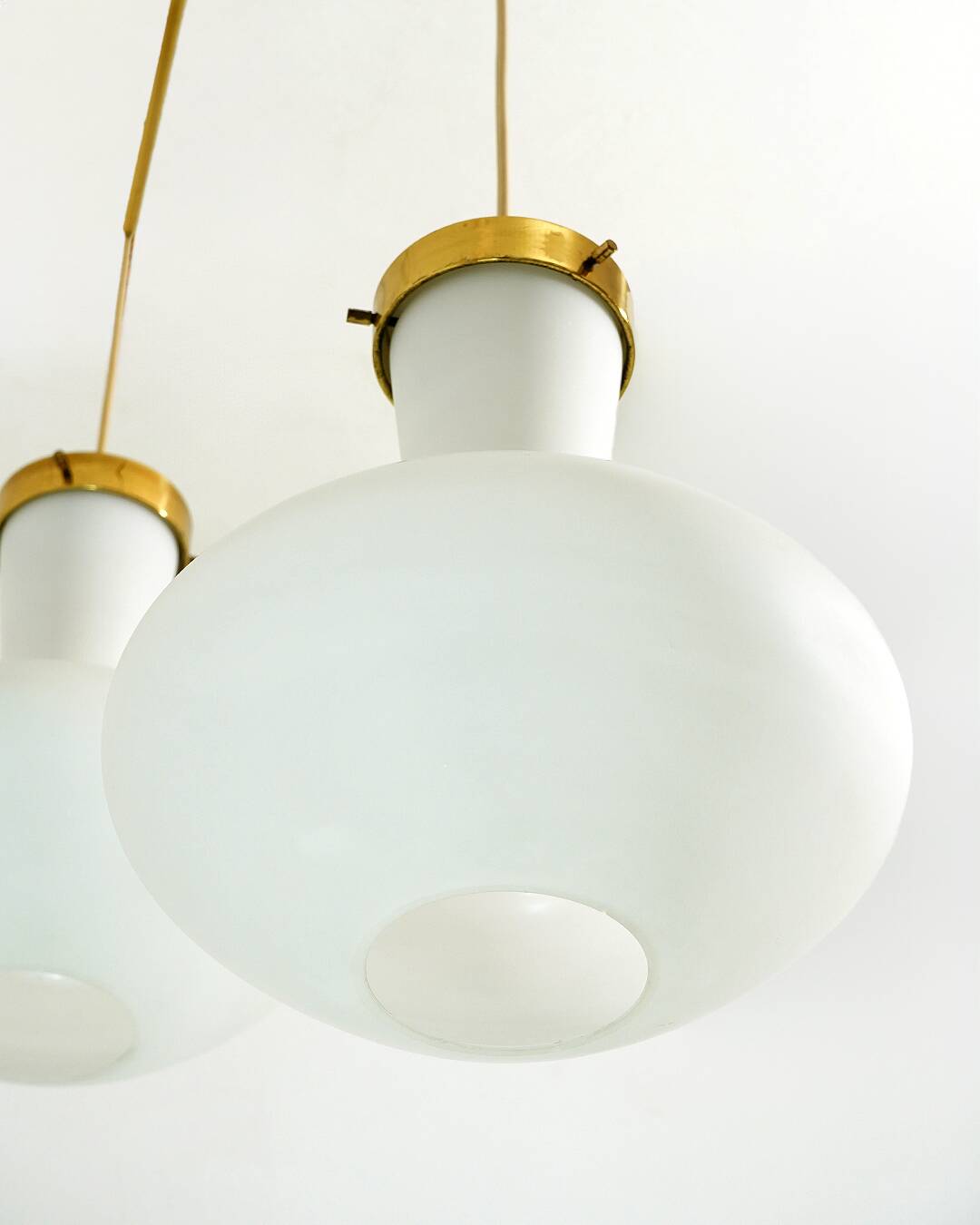 Stilnovo Three-Light Pendant, 1950s