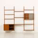 Preben Sorensen PS System teak wall unit, Randers, Denmark, 1960s