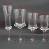 Set of 24 stemmed glasses