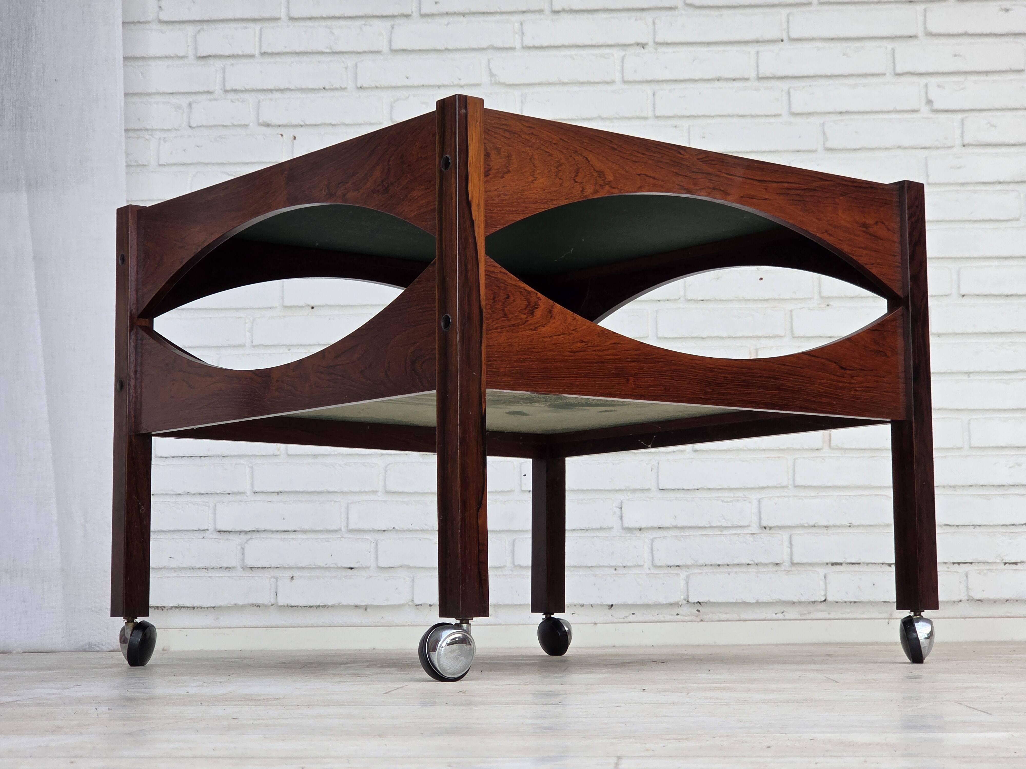 1970s, Danish design by Kristian Vedel. Side table model "Modus", teak wood