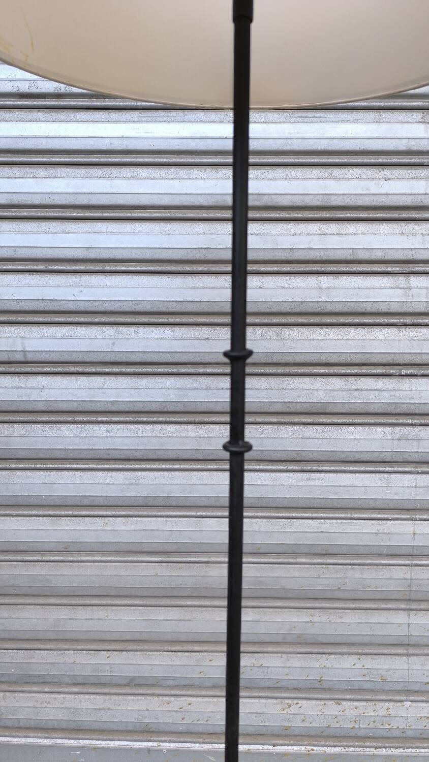 1950s wrought iron tripod floor lamp