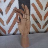 Articulated wooden hand jewelry