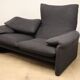“Maralunga” sofa by Vico Magistretti for Cassina in tweed