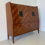 Italian Mahogany Secretaire Cabinet, 1950s