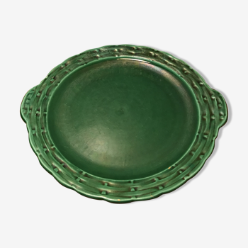 Vallauris emerald green ceramic dish