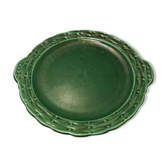 Vallauris emerald green ceramic dish