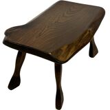 Mid-Century Organic Wooden Side Tables, circa 1960's wabi sabi brutalist