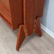 Mid century original teak storage wardrobe Italy 1960s
