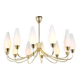 Classic glass chandelier, in the Stilnovo style, 1950s.