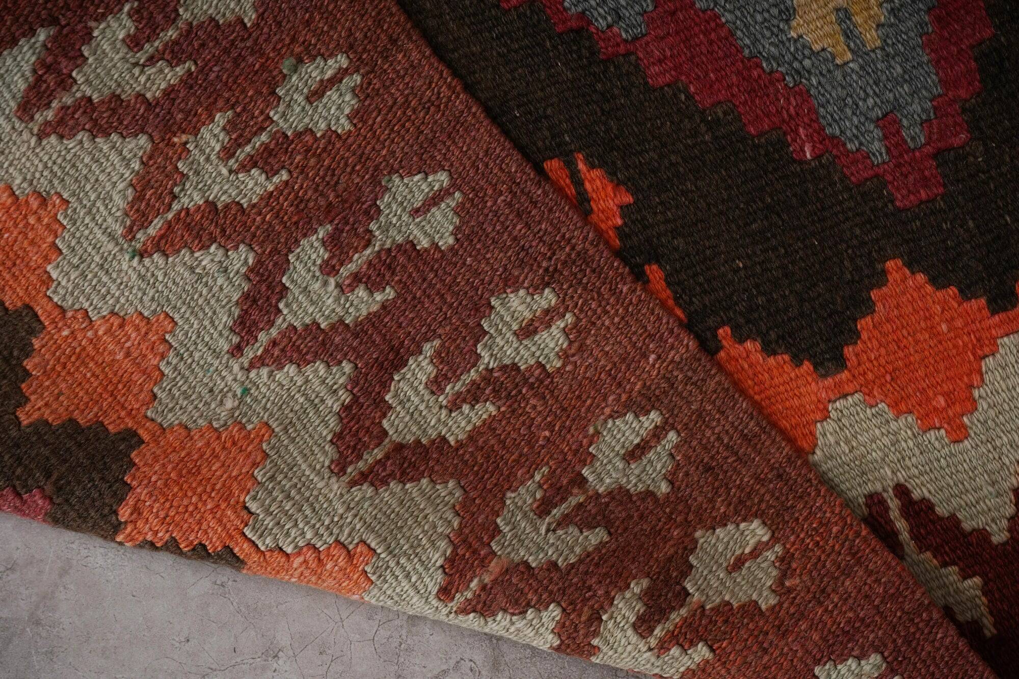 Vintage Turkish hallway rug 96x384 cm