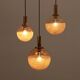 Vintage Set of three Glashutte Limburg hanging lamps, 1960s Germany.