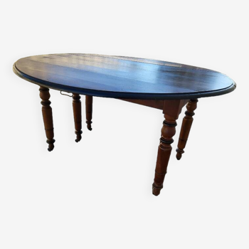 table 6 pieds louis philippe en noyer du xix ème siecle 320.50 cm de long