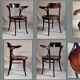 Fauteuil de bureau bistrot bois courbé J&J Kohn