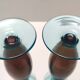 Pair of Brown and Aquamarine Murano Glass Candleholders, Italy