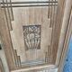 Parisian buffet in Art Deco style, renovated in raw solid oak and terrazzo marble 193.
