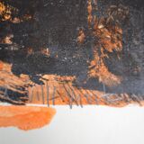 Jean Poulet (1926-2006) "the dead city" Oil on paper