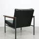 Vintage black bauhaus lounge armchair, 70s