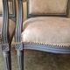 Pair of Louis XVI style armchairs with gendarme hat backs - Wood