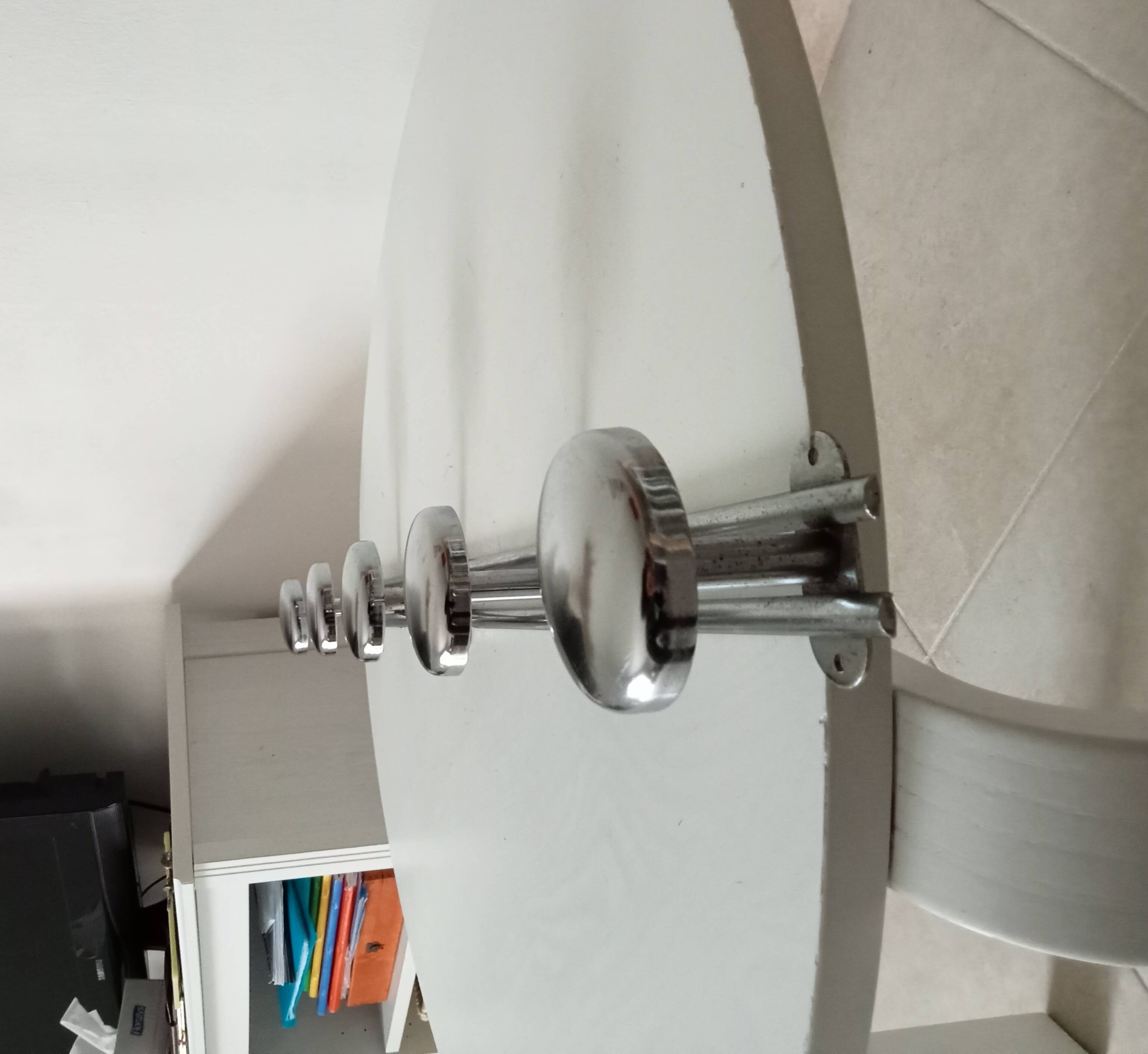 Vintage chrome wall-mounted coat rack from the 1970s