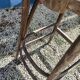Curved wooden bar stool