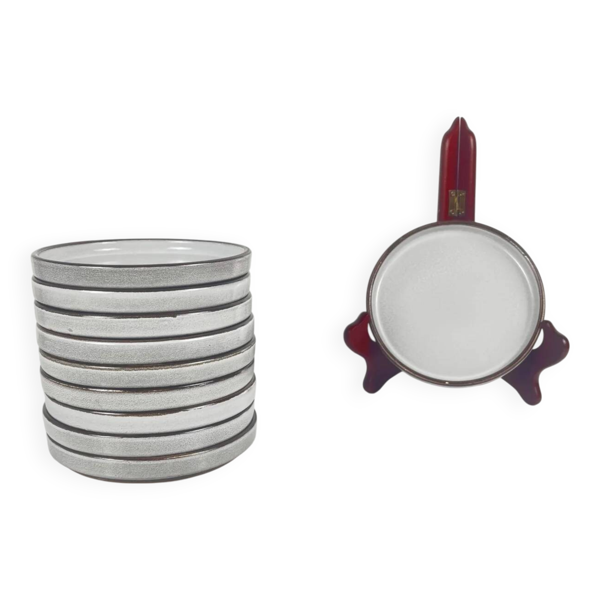 Lot de 10 assiettes à pain / Tapas Niderviller en grès