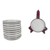Lot de 10 assiettes à pain / Tapas Niderviller en grès