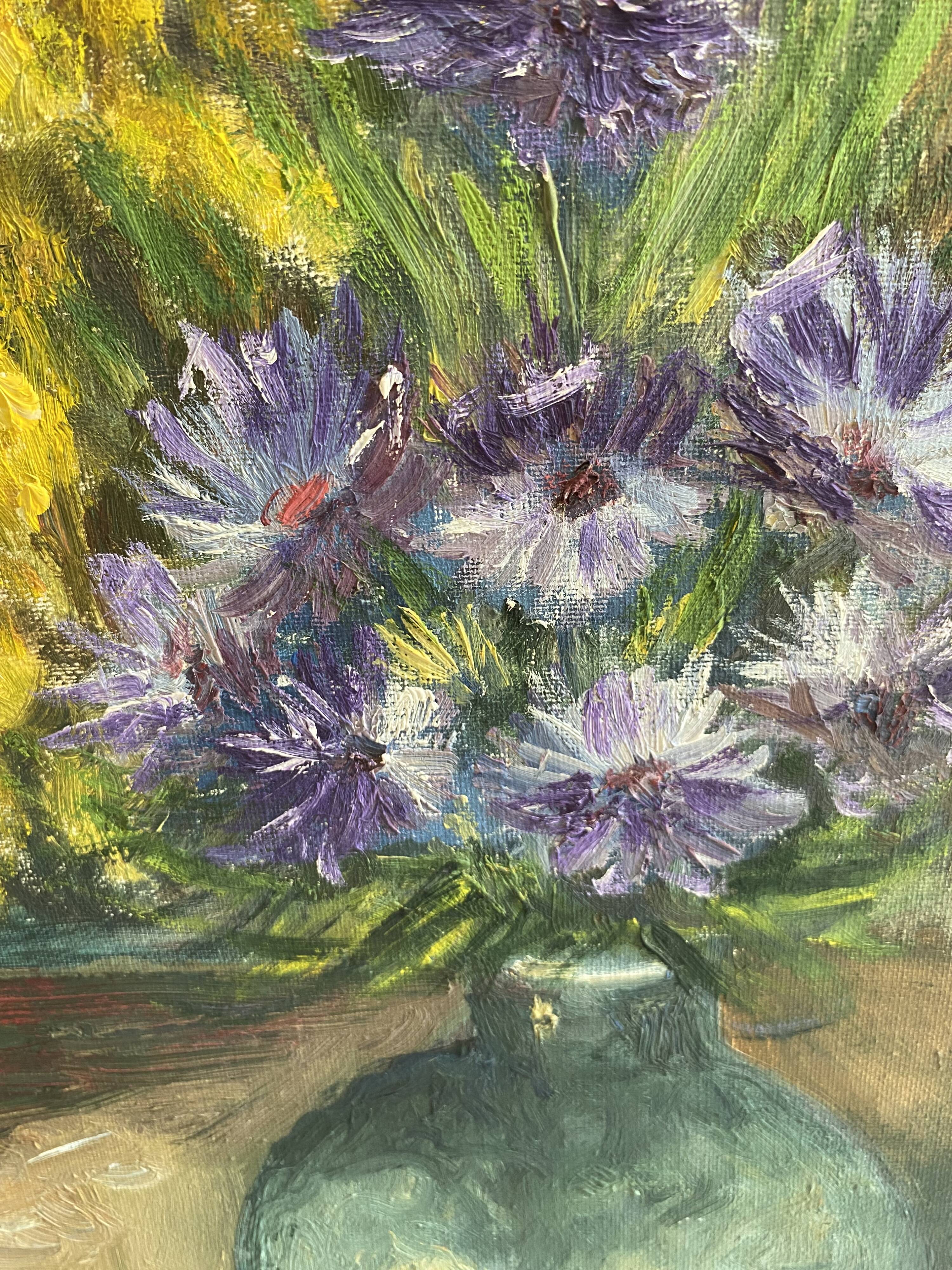 Oil on canvas still life "The Mimosa"