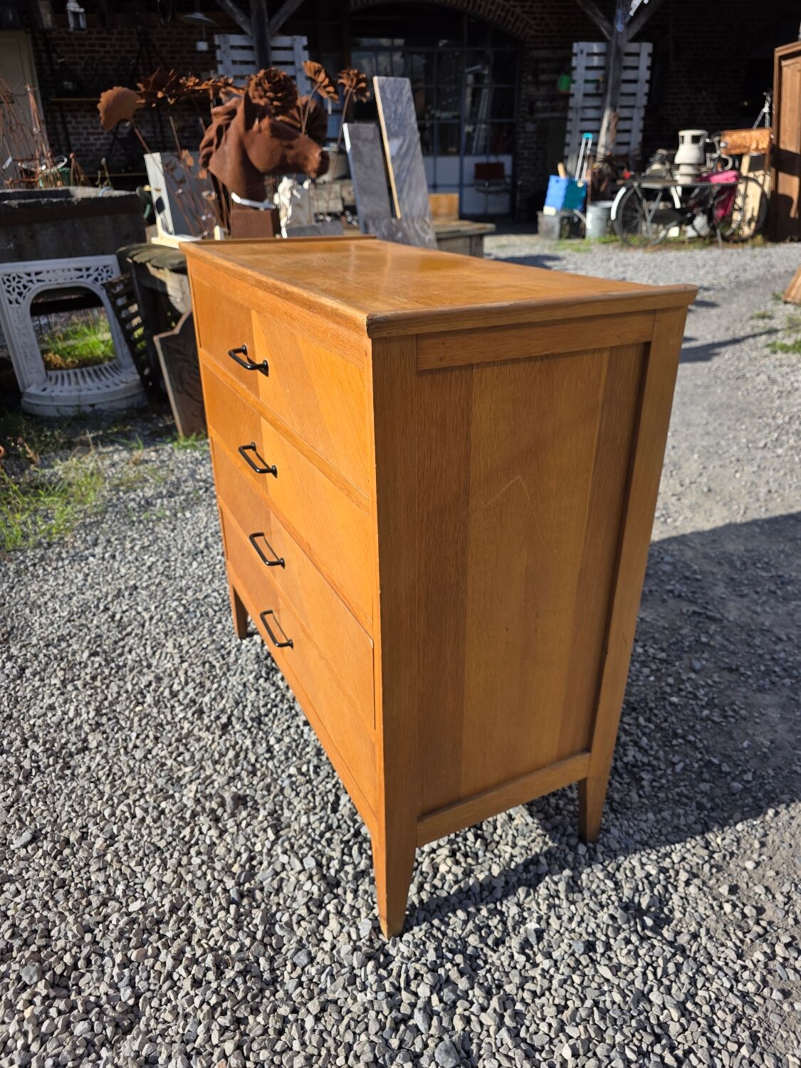 Vintage oak chest of drawers from the 60s