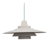 Vintage David Mogensen White Pendant Lamp, Super Light A/S, Danish Mid-Cent