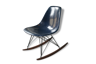 Eames Chaise à bascule rocking chair bleu navy blue herman miller