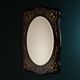 Large vintage wooden mirror, Italy, 1970s