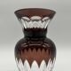 Cut and lined crystal vase from Val Saint-Lambert in plum.
