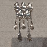 5 tablespoons 800 silver Swiss goldsmith Jezler model Muguet
