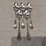 5 tablespoons 800 silver Swiss goldsmith Jezler model Muguet
