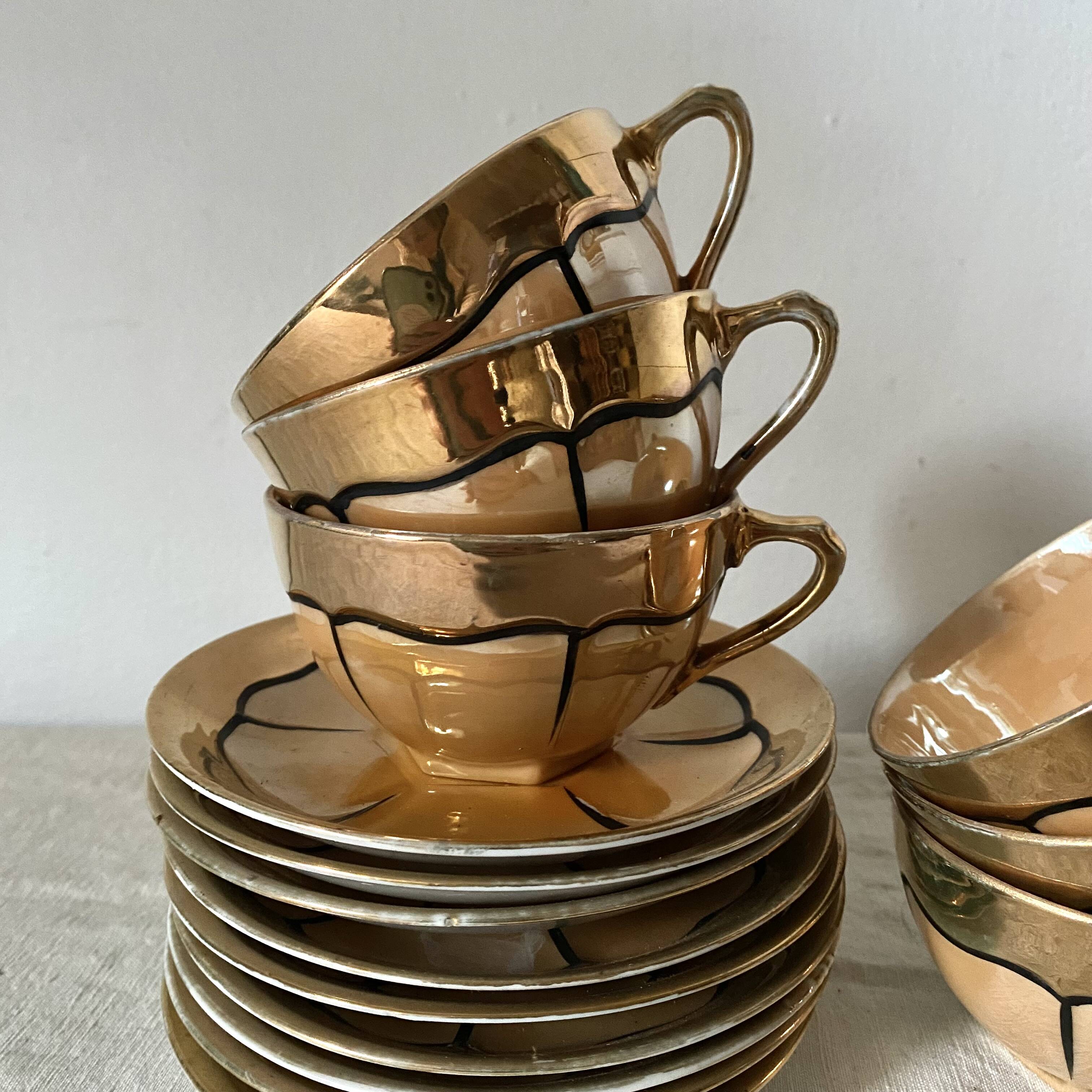 Vintage fine porcelain teacups from Japan