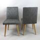 Ensemble de chaises vintage noir et blanc  1970