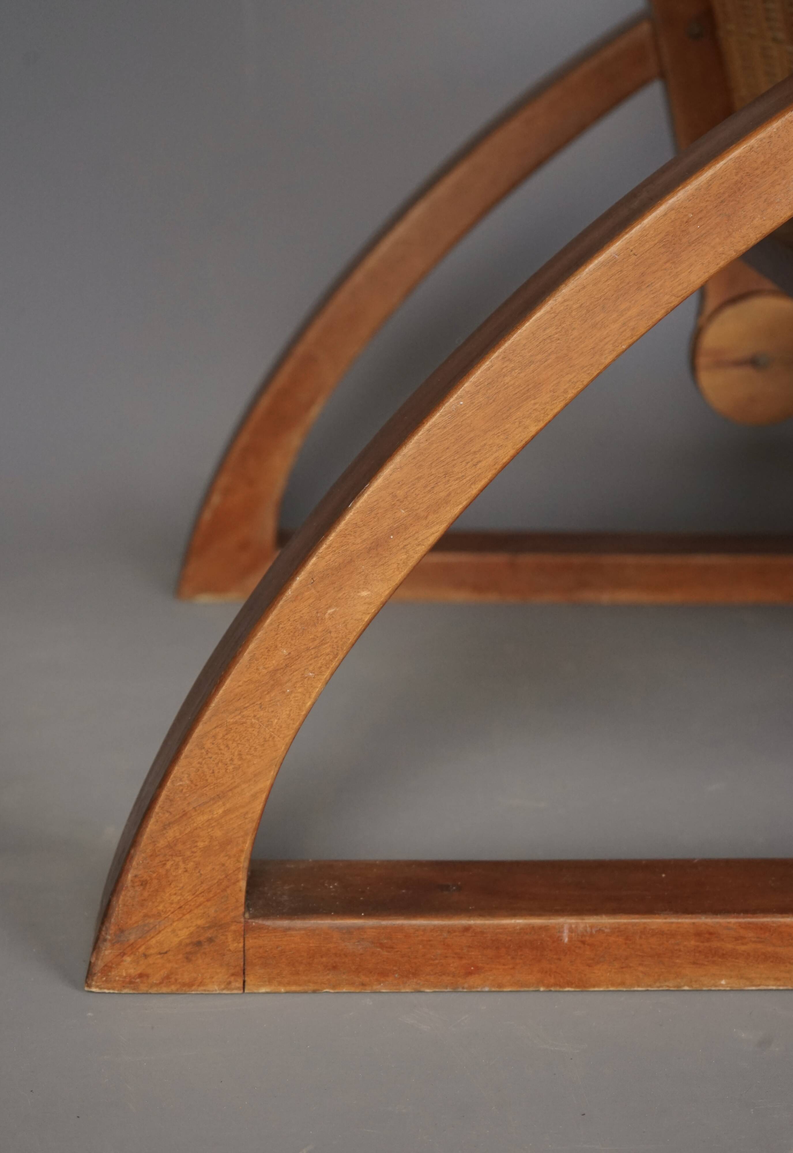 Vintage Lounge Chair and Ottoman by Francis Jourdain, 1920s