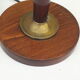 Pied de lampe de bureau en acajou h 44,5 cm