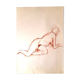 Drawing Nude with Sanguine on Paper