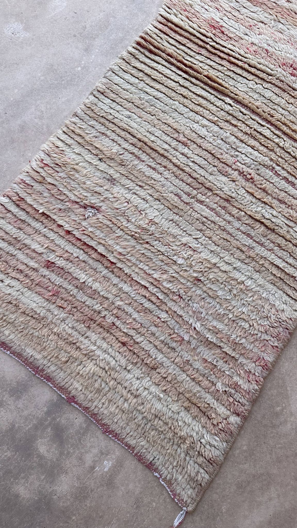 Tapis Marocain  Marmoucha beige - 89 x 186 cm