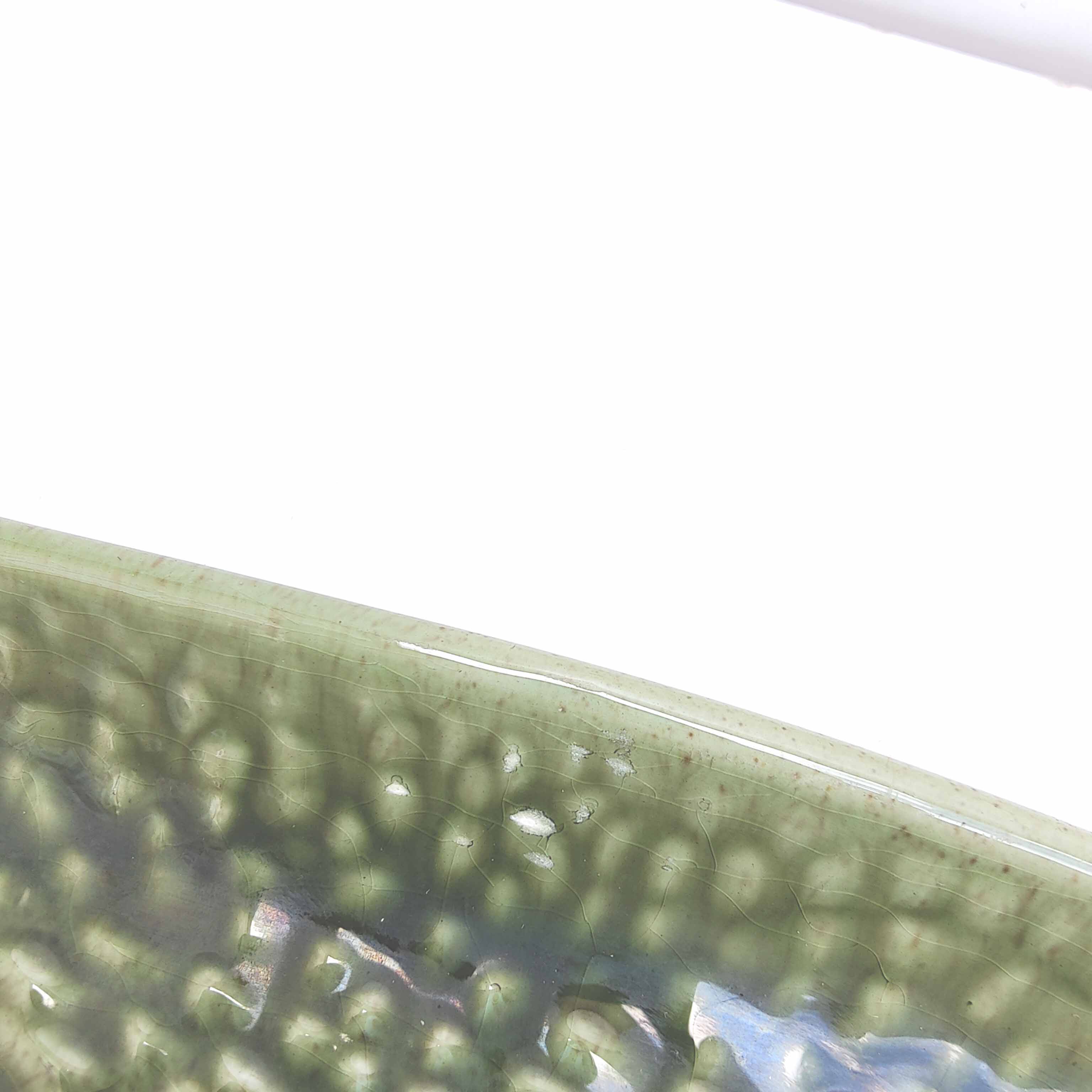 Large ceramic dish avocado shape