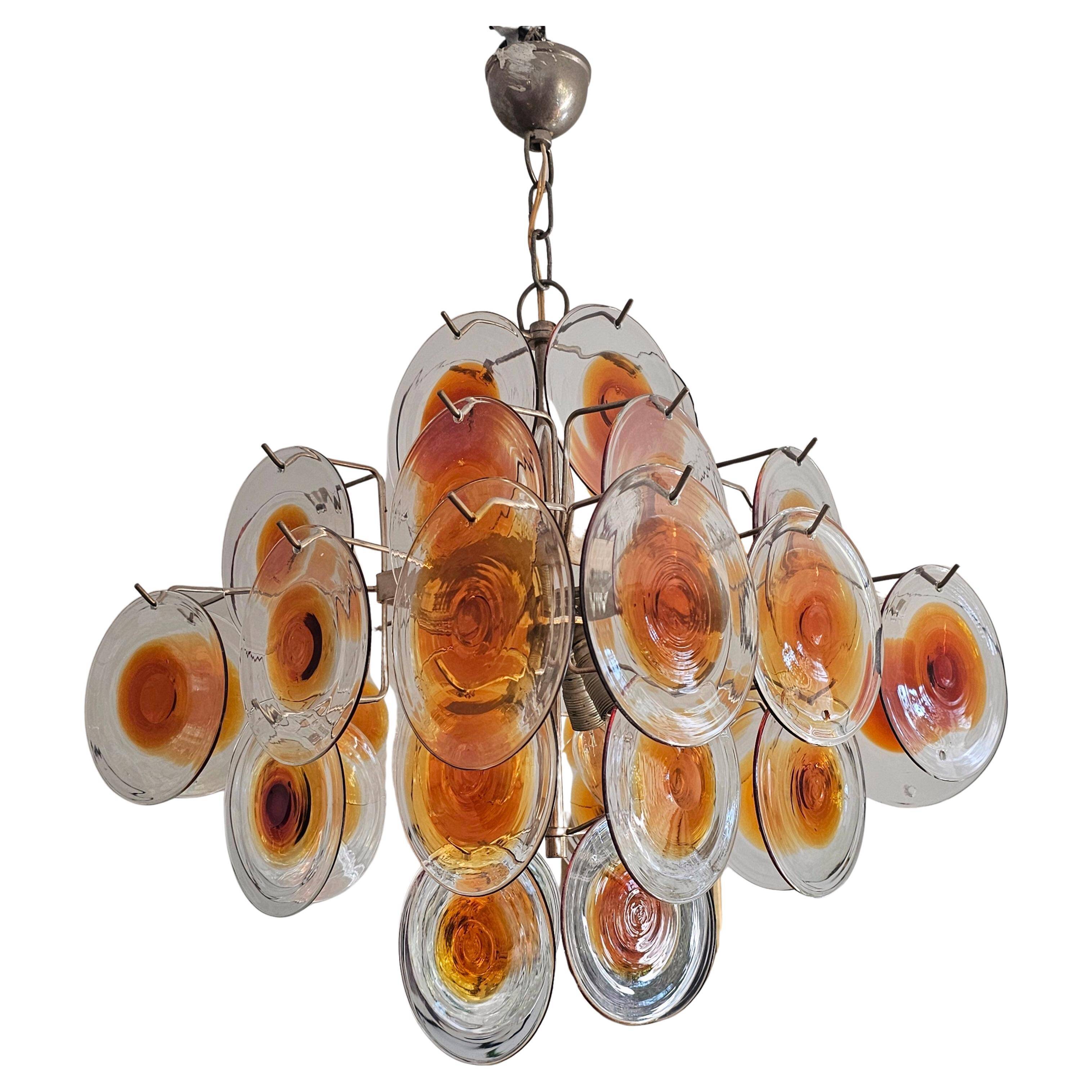 Glass pendant by Gino Vistosi, Mid-Century Modern style