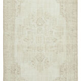 Handmade one-of-a-kind oriental beige carpet 191 cm x 314 cm
