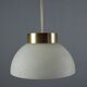 Vintage ceiling light in brushed aluminium and glass, 1960s design.