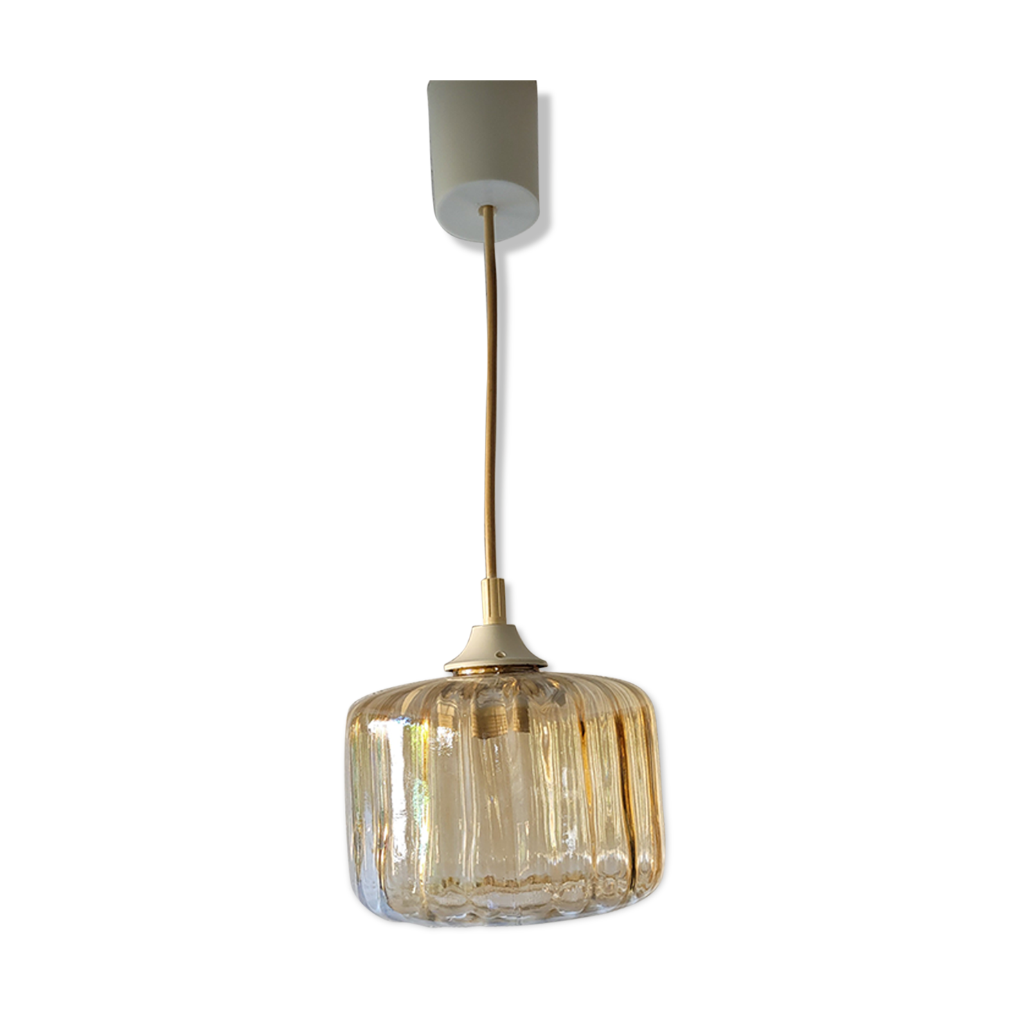 Suspension verre ambré