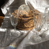 Set of 6 art deco style champagne flutes