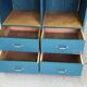 Old workshop furniture four drawers original blue patina